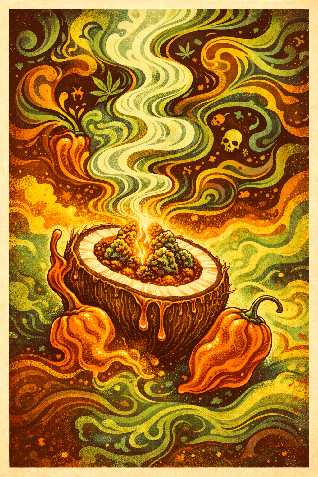 Psychedelic Coconut Bowl